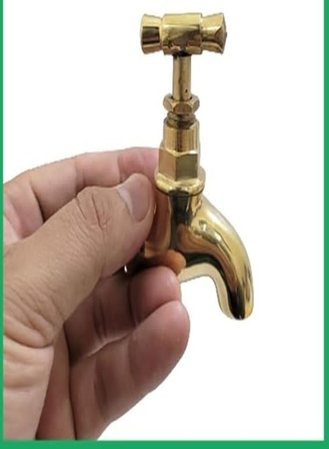 HPF Brass Bib Cock Brass Tap Gold Finish,Screw Down Tap 15mm(1/2" inch) - Image 3